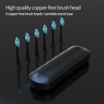 客製化 USB 充電聲波牙刷,附智慧定時器,附支架快速充電